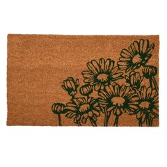 Doormat 45 x 75 cm, coconut fibre/PVC, brown/black цена и информация | Придверные коврики | kaup24.ee