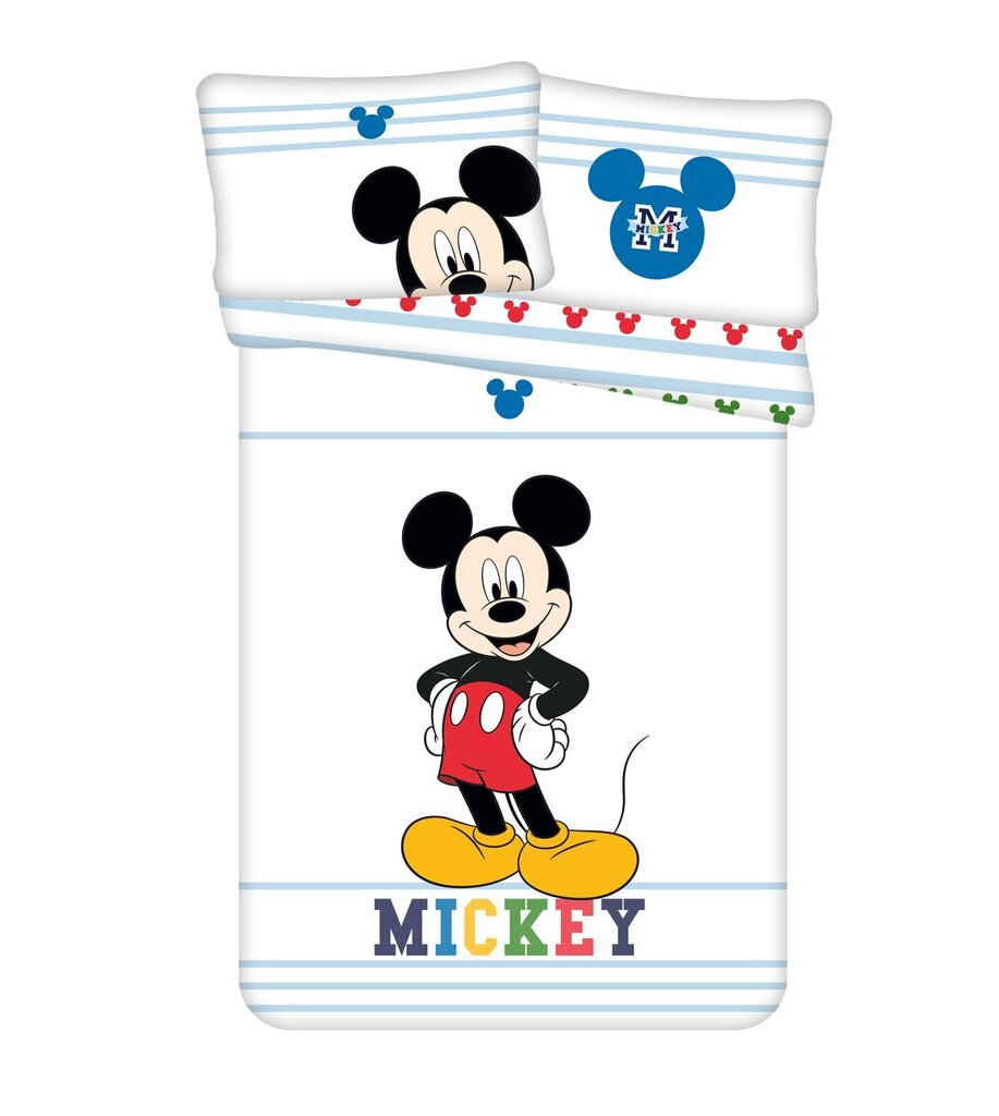 Voodipesukomplekt Mickey, 100x135 cm, 2 osaline hind ja info | Beebide ja laste voodipesu | kaup24.ee