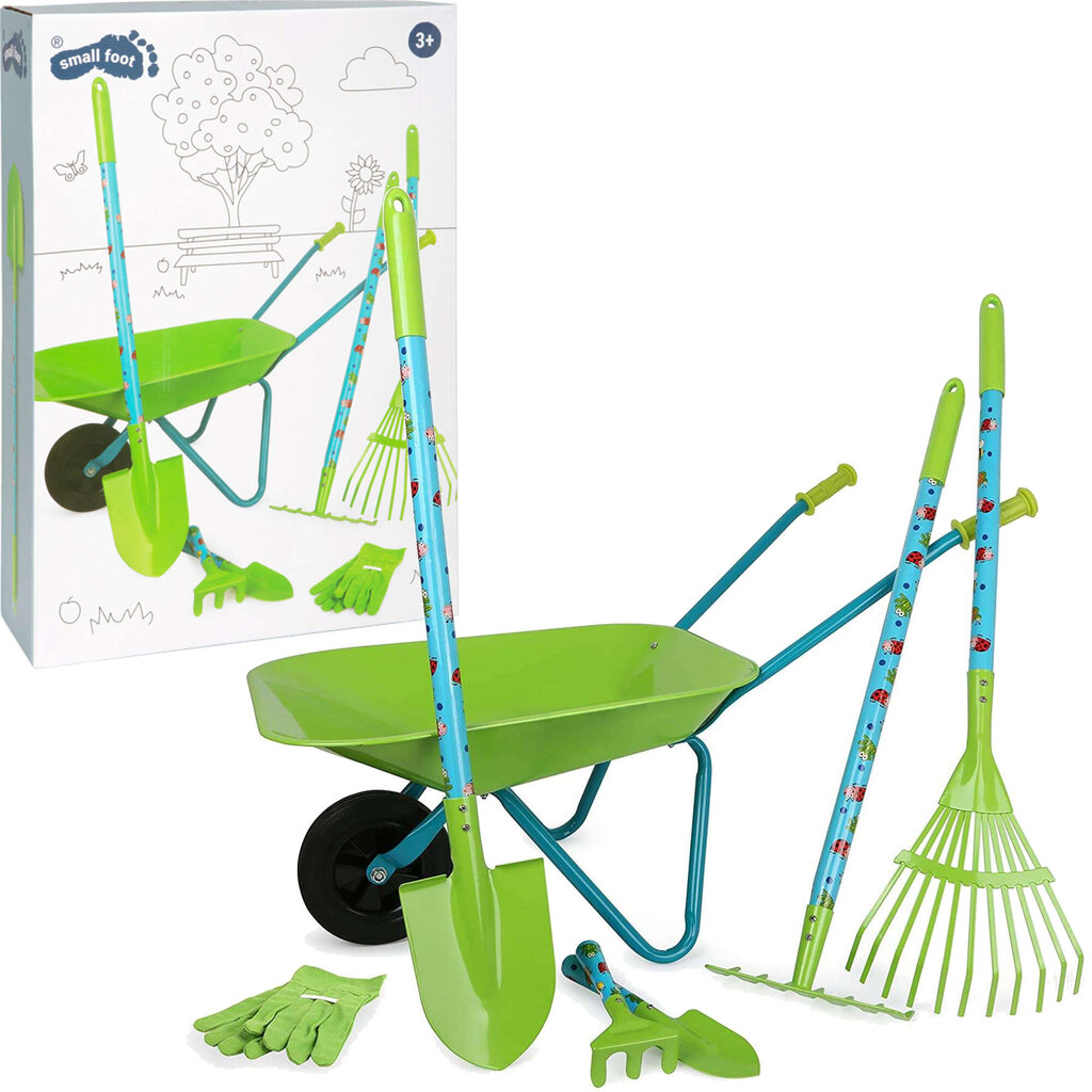 Laste tööriistad Large Garden Set with Wheelbarrow - SF цена и информация | Poiste mänguasjad | kaup24.ee