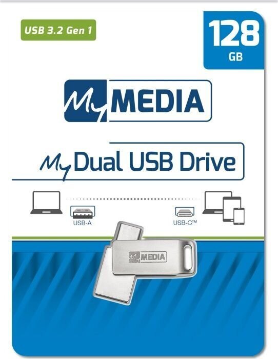 Verbatim Pendrive MyDual 128 GB USB 3.2 Gen 1 цена и информация | Mälupulgad | kaup24.ee