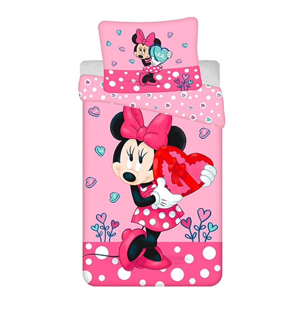 Voodipesukomplekt Minnie Hearts, 140x200 cm, 2 osaline hind ja info | Beebide ja laste voodipesu | kaup24.ee