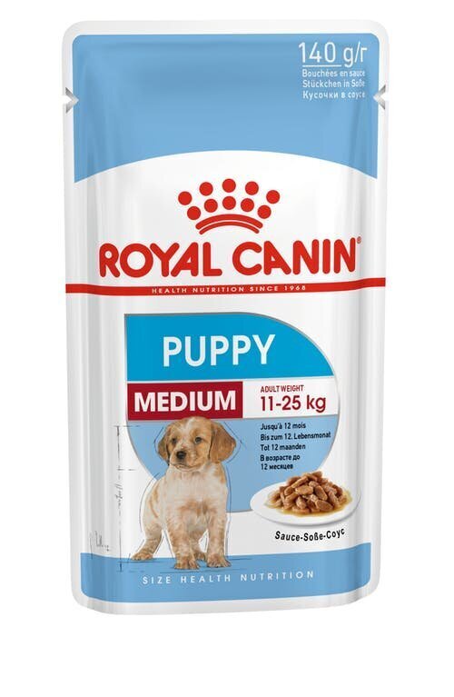 Royal Canin Karma SHN Medium Puppy koerte märgtoit, 10x140 g цена и информация | Konservid koertele | kaup24.ee