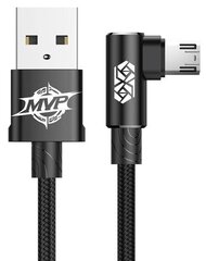 Угловой кабель Baseus MVP USB - microUSB, 1.0 м, 2А черный цена и информация | Кабели для телефонов | kaup24.ee