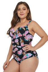 Naiste ujumistrikoo Black Tiger Floral Push-Up hind ja info | Naiste ujumisriided | kaup24.ee