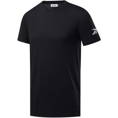 Спортивная футболка мужская Reebok Wor We Comm SS Tee M FP9102, черная цена и информация | Мужская спортивная одежда | kaup24.ee