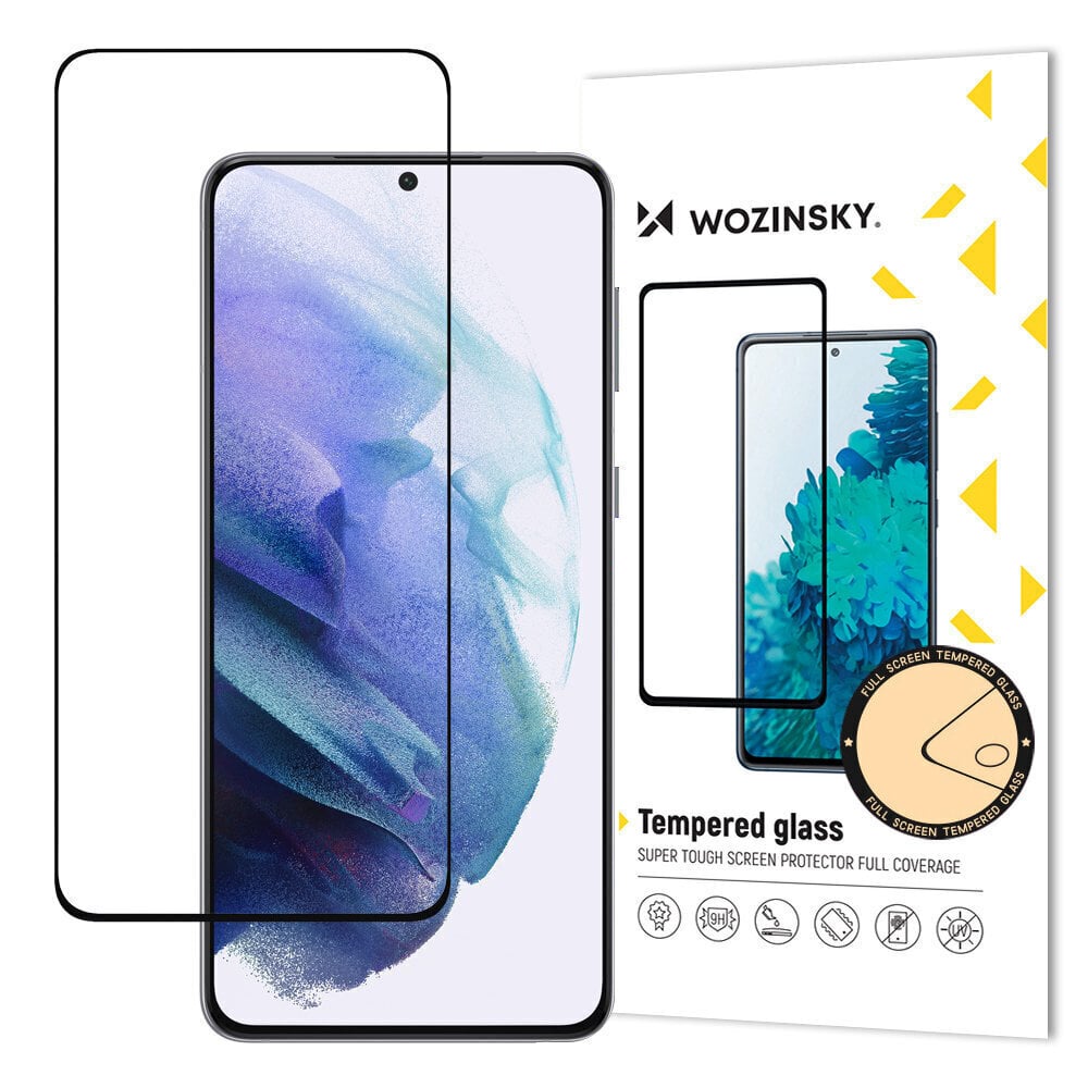 Kaitseklaas Wozinsky Super Durable Full Glue sobib Samsung Galaxy S22 Plus, must цена и информация | Ekraani kaitsekiled | kaup24.ee