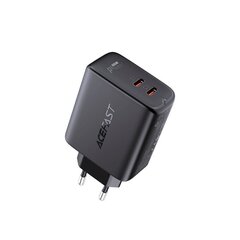 Зарядное устройство Acefast 2x USB Type C 40W, PPS, PD, QC 3.0, AFC, FCP (A9 черное) цена и информация | Зарядные устройства для телефонов | kaup24.ee