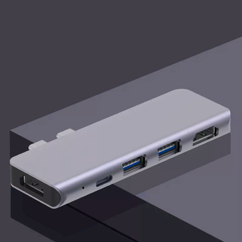 Usb-C Hub 5 in 1 adapter 2 x HDMI USB 3.0 Macbook Pro Air M1 Zenwire hind ja info | USB jagajad, adapterid | kaup24.ee