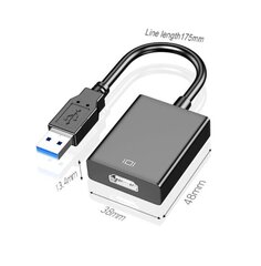Adapter Usb 3.0 To HDMI Conventor Graafikakaardile цена и информация | Адаптеры и USB-hub | kaup24.ee
