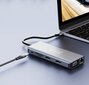 Adapter Hub 12w1 Usb-C 2 x HDMI VGA USB pesa SD LAN hind ja info | USB jagajad, adapterid | kaup24.ee