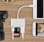 Adapter kaardilugeja Lightning micro SD USB iPhone цена и информация | USB jagajad, adapterid | kaup24.ee