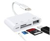 Adapter kaardilugeja Lightning micro SD USB iPhone цена и информация | USB jagajad, adapterid | kaup24.ee