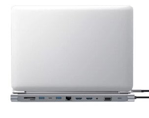 Dokijaama jaotur Usb-C 12 in 1 Ethernet RJ45 2 x HDMI 4K USB 3.0 Power Delivery SD micro SD Macbook Pro Air M1 Zenwire hind ja info | USB jagajad, adapterid | kaup24.ee
