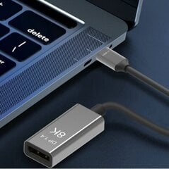 Kaabli adapter Usb-C DisplayPort 1.4 8K 5K 4K 240Hz цена и информация | Адаптеры и USB-hub | kaup24.ee