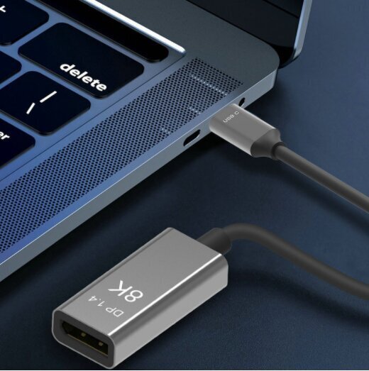 Kaabli adapter Usb-C DisplayPort 1.4 8K 5K 4K 240Hz цена и информация | USB jagajad, adapterid | kaup24.ee