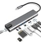 Adapter Hub 9w1 Usb-C HDMI RJ45 Ethernet SD Macbook Air Pro M1 Zenwire jaoks hind ja info | USB jagajad, adapterid | kaup24.ee