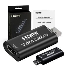 Video Grabber HDMI Usb-salvestuskaart arvutisse цена и информация | ТВ-тюнеры, FM, видеокарты | kaup24.ee