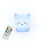 Laste öölamp Kitten Kit, silikoon, RGB värvi Zenwire цена и информация | Lastetoa valgustid | kaup24.ee