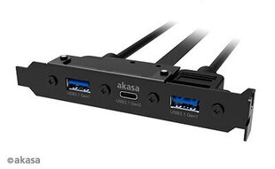 Akasa 2xUSB3/1xUSB-C tagapanee цена и информация | Адаптеры и USB-hub | kaup24.ee