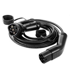 Зарядный кабель для электромобилей Type 2 - Type 2, 32A, 22кВт, 3-фазный, 5м цена и информация | Зарядные станции для электромобилей | kaup24.ee