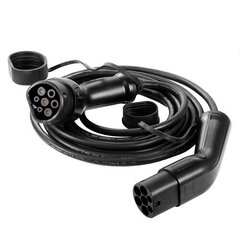 Зарядный кабель для электромобилей Type 2 - Type 2, 32A, 7,2кВт, 1-фазный, 5 м цена и информация | Зарядные станции для электромобилей | kaup24.ee