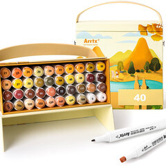 Спиртовые маркеры ARRTX Alp, 40 цветов, желтый тон цена и информация | Принадлежности для рисования, лепки | kaup24.ee