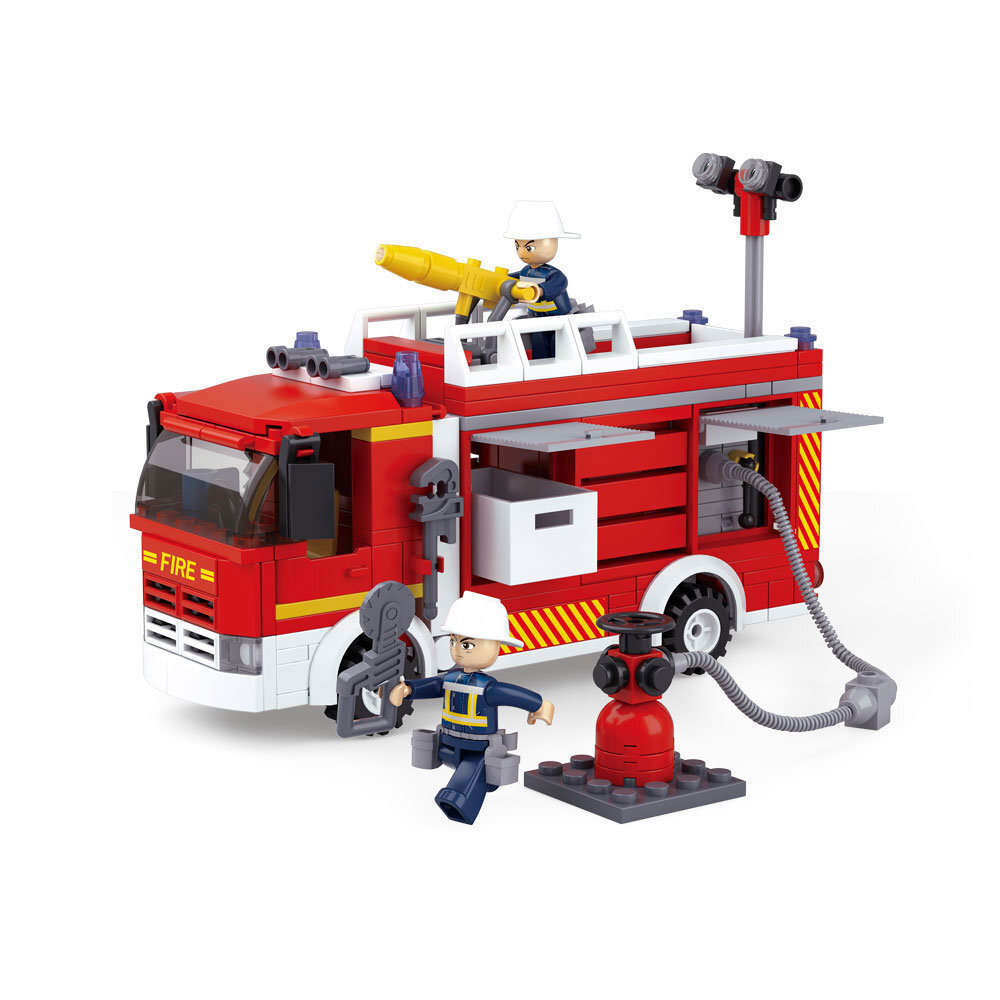 Tuletõrjeauto-konstruktor Sluban, 343-osaline hind ja info | Klotsid ja konstruktorid | kaup24.ee