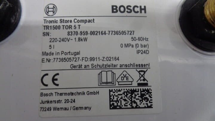 Veeboiler Bosch Tronic TR1500 TOR 5T, 5L + valamusegisti цена и информация | Boilerid | kaup24.ee