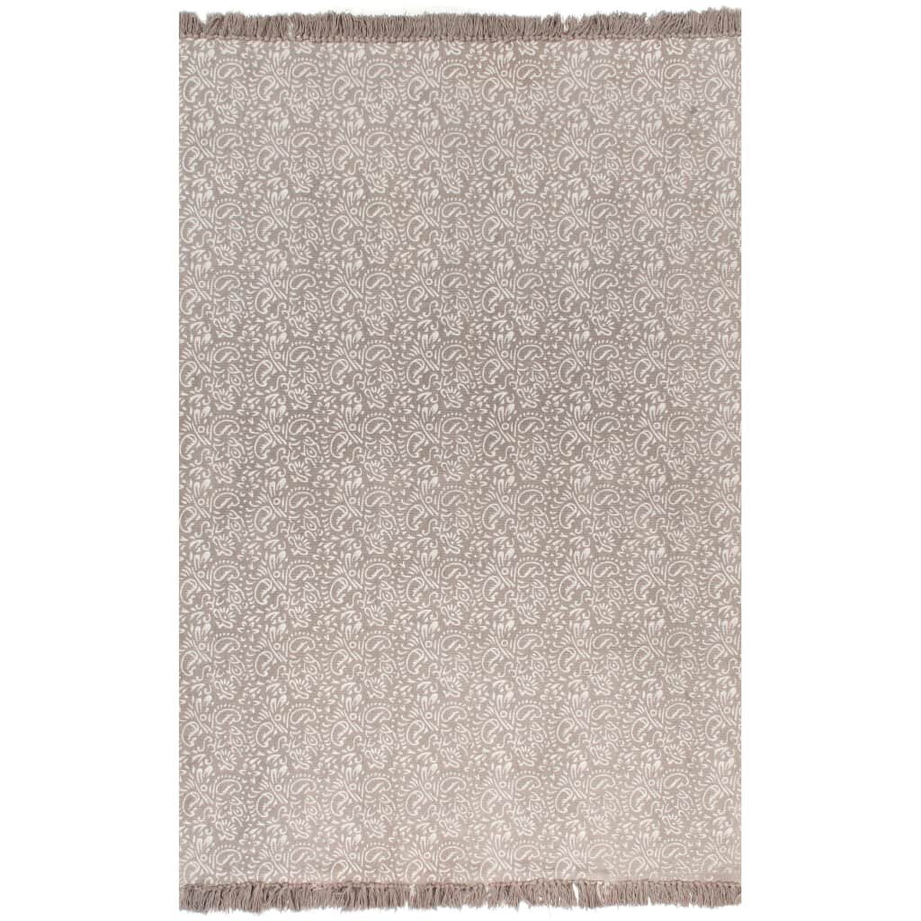 vidaXL Kilim vaip, puuvill, 160 x 230 cm, mustriline, pruunikashall цена и информация | Vaibad | kaup24.ee