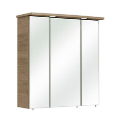 Зеркальный шкаф с LED-светильником 37-I дуб цена и информация | Шкафчики для ванной | kaup24.ee