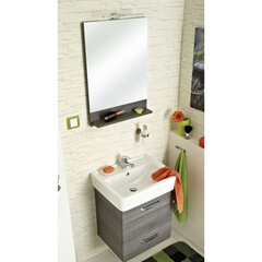 Зеркало для ванной с полкой 09 серый цена и информация | Зеркала | kaup24.ee