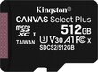 Kingston SDCS2/512GBSP hind ja info | Mobiiltelefonide mälukaardid | kaup24.ee