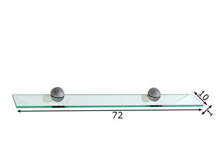 Стеклянная полка настенная 980 цена и информация | Аксессуары для ванной комнаты | kaup24.ee
