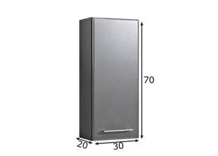 Верхний шкаф в ванную 378, антрацит цена и информация | Шкафчики для ванной | kaup24.ee