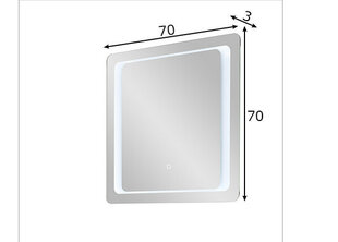 Зеркало с LED-светильником 21 цена и информация | Шкафчики для ванной | kaup24.ee