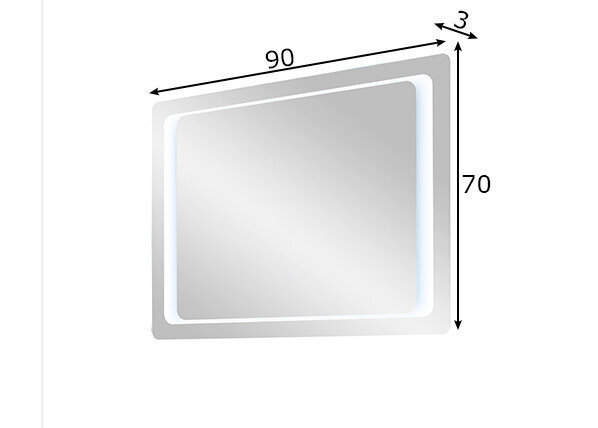 Led valgustusega vannitoapeegel 21 hind ja info | Vannitoakapid | kaup24.ee