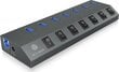 Icy Box IB-HUB1701-C3 цена и информация | USB jagajad, adapterid | kaup24.ee