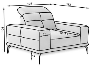 Tugitool NORE Torrense, helehall цена и информация | Кресла в гостиную | kaup24.ee