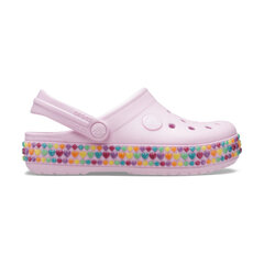 Crocs™ laste sandaalid Crocband Gem Band Clog Kid's 207607 167384, roosa hind ja info | Laste kummijalatsid | kaup24.ee