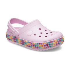 Crocs™ laste sandaalid Crocband Gem Band Clog Kid's 207607 167384, roosa hind ja info | Laste kummijalatsid | kaup24.ee