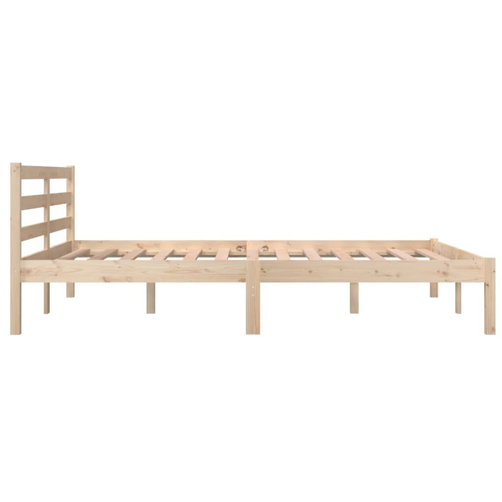 810410 vidaXL Bed Frame Solid Wood Pine 140 x 190 cm цена и информация | Voodid | kaup24.ee