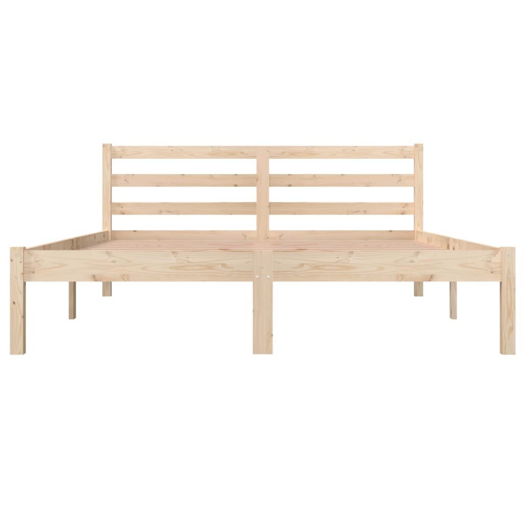 810410 vidaXL Bed Frame Solid Wood Pine 140 x 190 cm hind ja info | Voodid | kaup24.ee