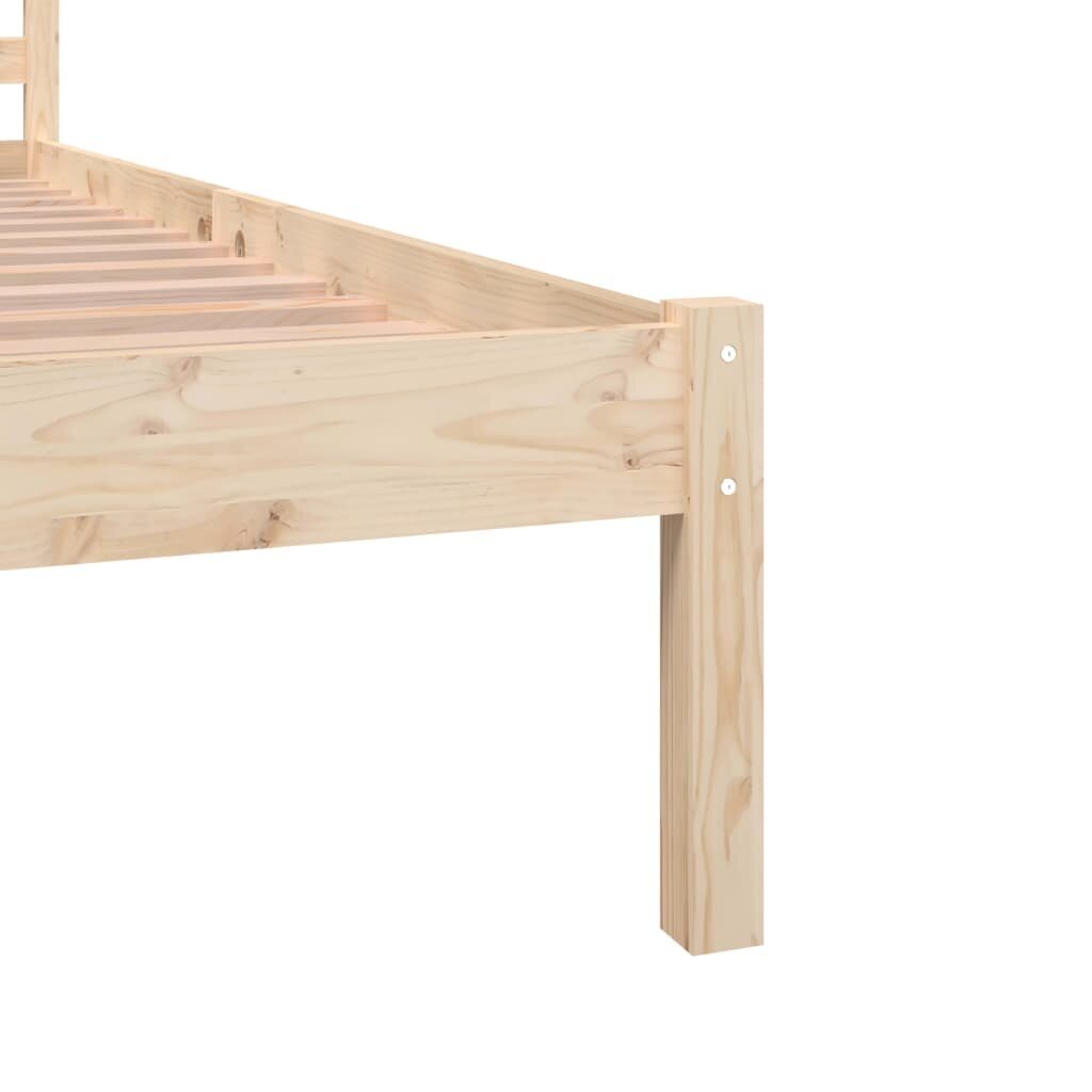 810410 vidaXL Bed Frame Solid Wood Pine 140 x 190 cm цена и информация | Voodid | kaup24.ee