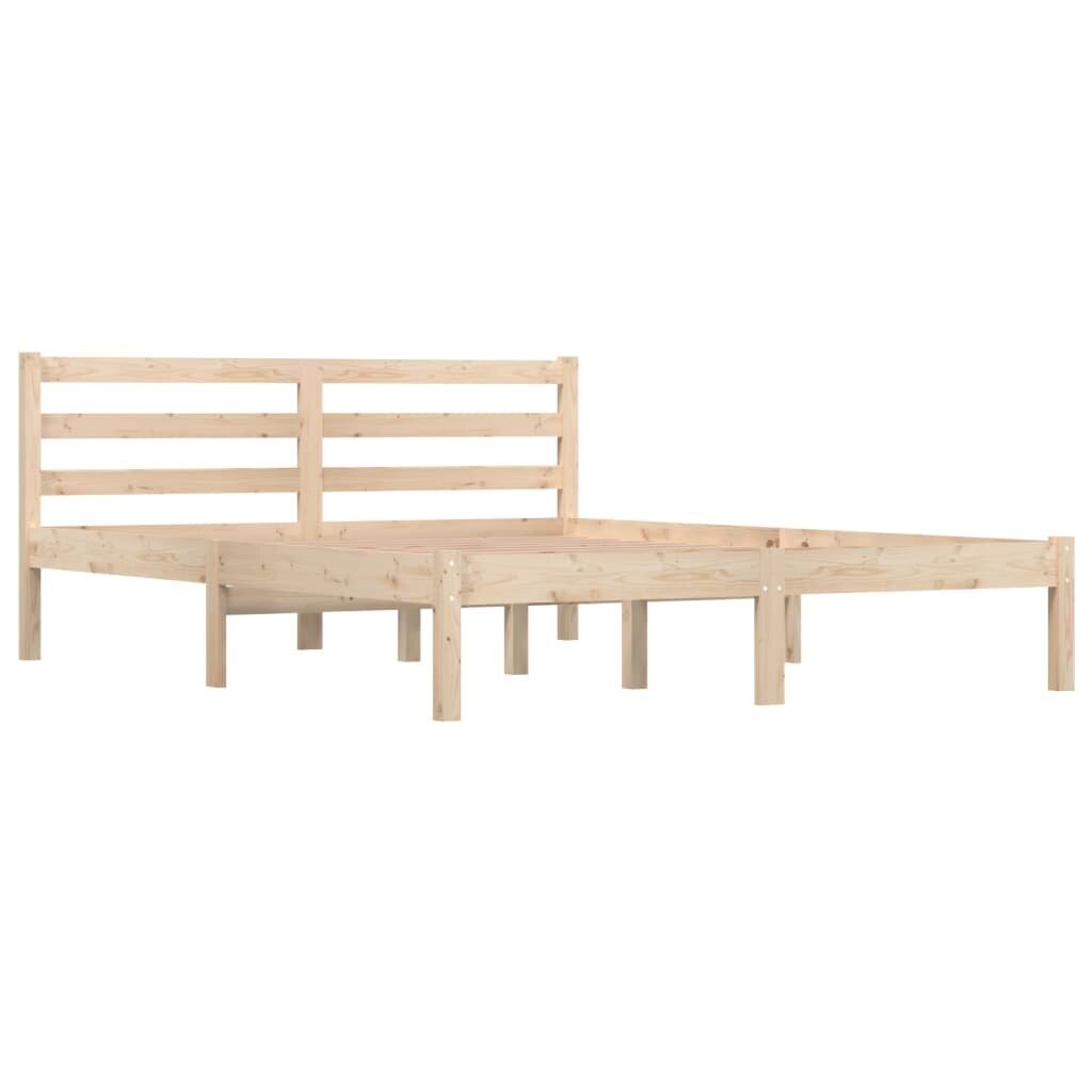 810410 vidaXL Bed Frame Solid Wood Pine 140 x 190 cm цена и информация | Voodid | kaup24.ee