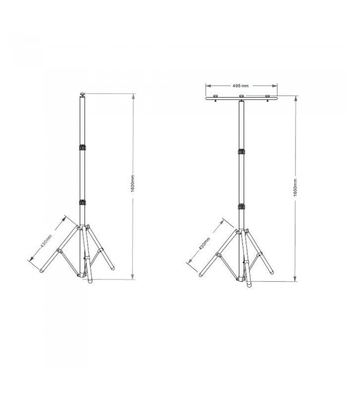 Töötav lamp LED 2 x 50W 4500K statiiviga hind ja info | Taskulambid, prožektorid | kaup24.ee