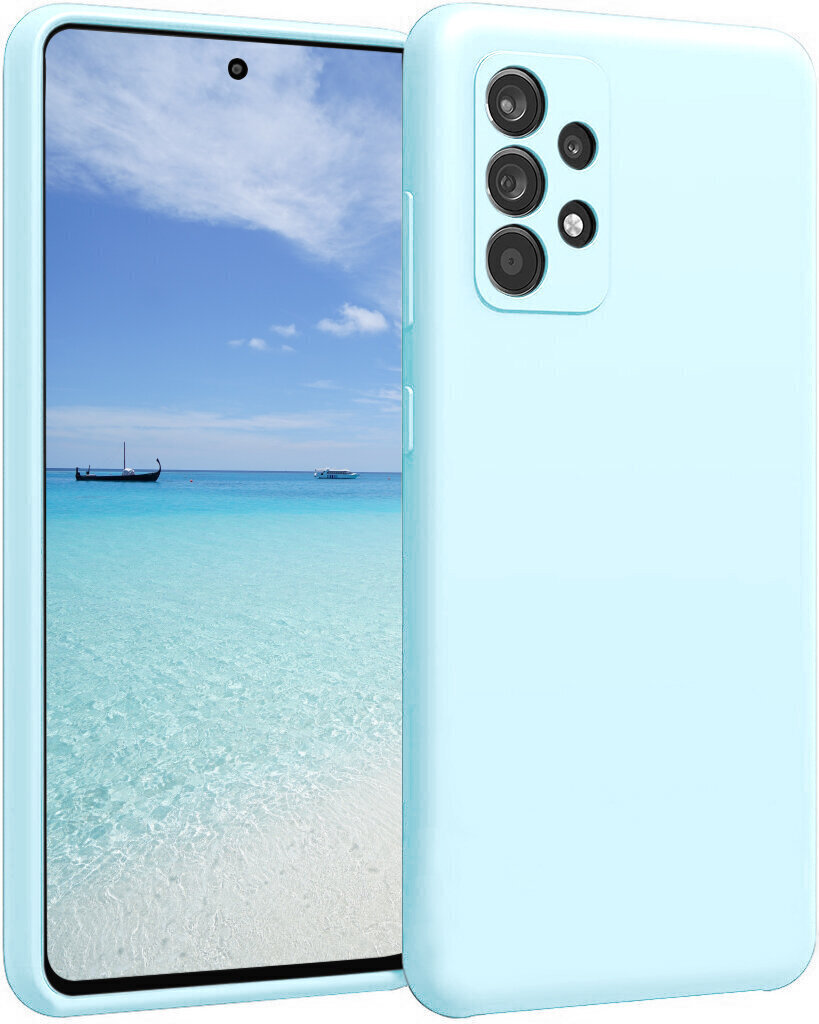 Silikoonist ümbris Samsung Galaxy A53 5G SoundBerry (real liquide silicone - Easy Clean), sinine - Blue Sky цена и информация | Telefoni kaaned, ümbrised | kaup24.ee