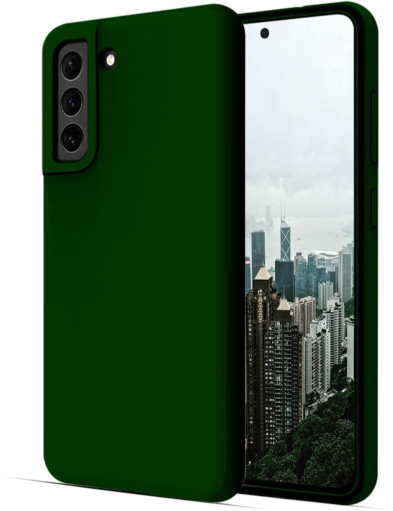 Silikoonist ümbris Samsung Galaxy S22 SoundBerry (real liquide silicone - Easy Clean), roheline - Green City цена и информация | Telefoni kaaned, ümbrised | kaup24.ee