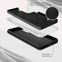 Silikoonist ümbris Samsung Galaxy S22 SoundBerry (real liquide silicone - Easy Clean), must - Black цена и информация | Чехлы для телефонов | kaup24.ee