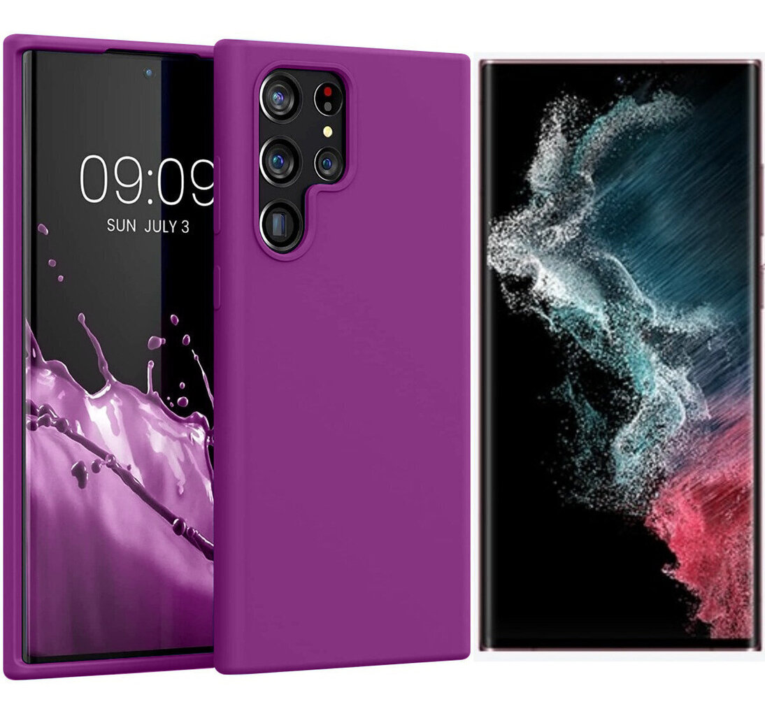 Силиконовый чехол Samsung Galaxy S22 Ultra SoundBerry (real liquide silicone), purple - Maroon hind ja info | Telefoni kaaned, ümbrised | kaup24.ee