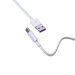Devia cable Shark USB - USB-C 1,5 m 5A white hind ja info | Mobiiltelefonide kaablid | kaup24.ee